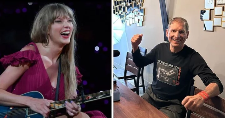 Internet jokes about a 'worried' Travis Kelce as Bernie Kosar poses with Taylor Swift before Chiefs game