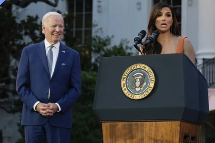 Bidens and Eva Longoria screen 'Flamin' Hot' movie about the origins of the spicy Cheetos snack