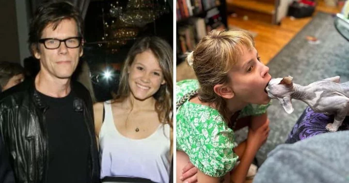 Gross or cute? Kevin Bacon's daughter Sosie puzzles Internet with picture of her cat’s head inside her mouth