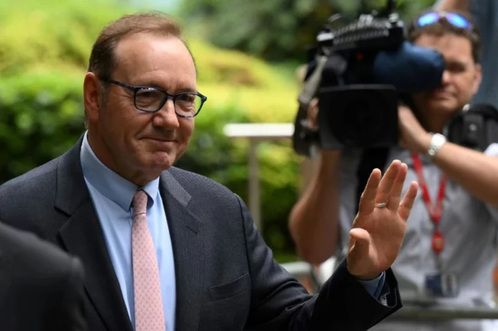 UK court hears Spacey kissed accuser's neck and said 'be cool'