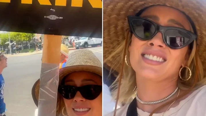 Hilary Duff just revived Lizzie McGuire while on the actors' strike picket line