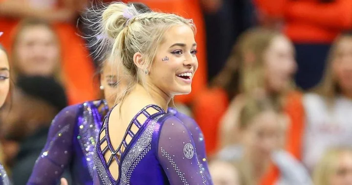 Olivia Dunne's LSU leotard steals the show on Media Day, infuses viral TikTok trend with unique twist: 'Rolling on the floor like u gotta pee'