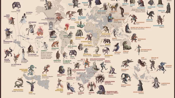 Map Shows Local Versions of The Boogeyman From Around the World