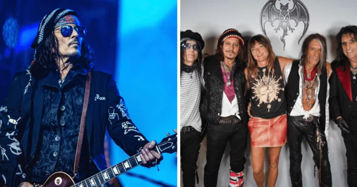 Who designed Johnny Depp's tattoo jacket? Fans spot Lily-Rose embroidery on actor's outfit during Hollywood Vampires show
