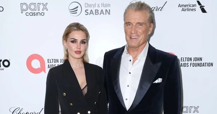 'Very mature for her age': Dolph Lundgren, 65, addresses 40-year age gap with fiancee Emma Krokdal, 25