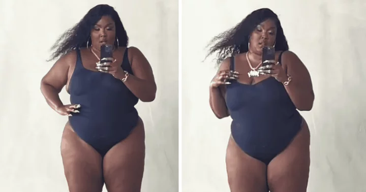 Lizzo rocks a navy blue high-cut swimsuit, flaunts her fabulous curves in a playful video shoot