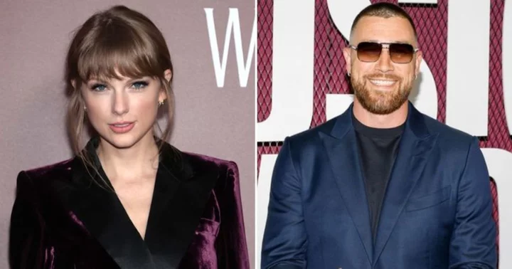 Fans gush over Travis Kelce's reaction as Taylor Swift points at him during 'Blank Space' performance