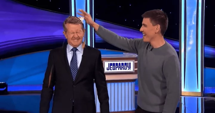 'Jeopardy! Masters' self-declared villain James Holzhauer cracks egg on host Ken Jennings' head in post-win moment during semifinals