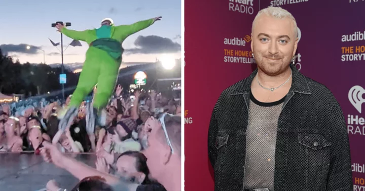 Sam Smith leaves fans confused as he trends after footage of fake stage dive goes viral