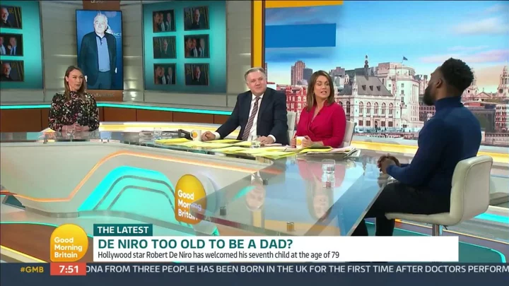 GMB guests left up in arms over whether Robert De Niro is too old to be a dad at 79