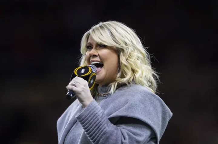 Who sang the national anthem at Arrowhead Stadium for 2023 NFL season opener?
