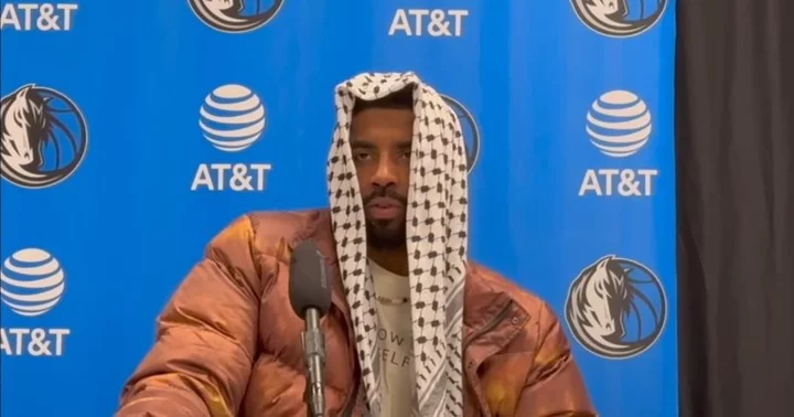 Mavericks' Kyrie Irving stirs up mixed reactions as he wears Palestinian keffiyeh to post-game presser