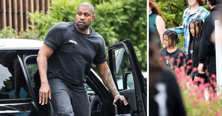 Kanye West takes North, 9, and Saint, 7, on special adventure after ex Kim Kardashian's epic TV rant