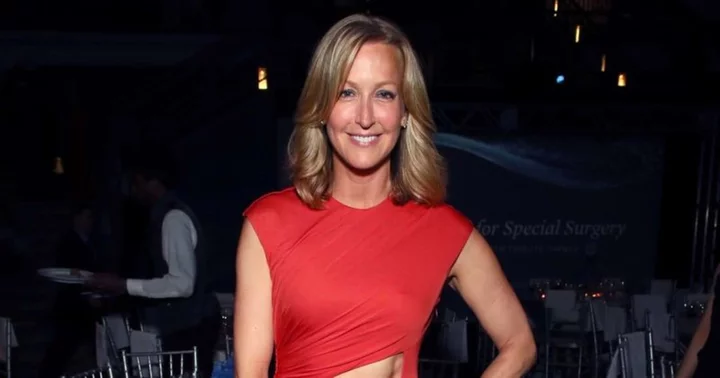 'Fell in love this morning': Lara Spencer urges fans to adopt rescue animals as she cuddles pup on sets of 'GMA'