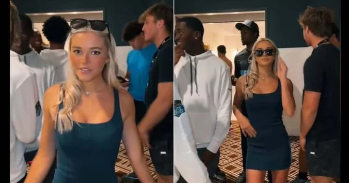 Olivia Dunne gives '5-star performance' while dancing with Blue Chip football recruits on TikTok