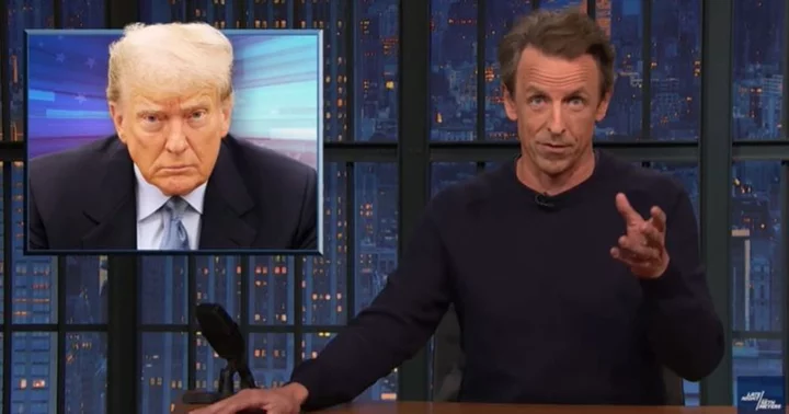Seth Meyers mocks Donald Trump for pulling bizarre document stunt during testimony at NYC civil fraud trial