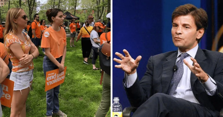 GMA's George Stephanopoulos misses gun violence rally as daughters Elliott and Harper make rare appearance