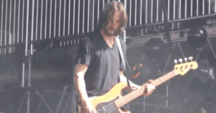 Keanu Reeves performs live for his band Dogstar at BottleRock Festival for the first time in 20 years
