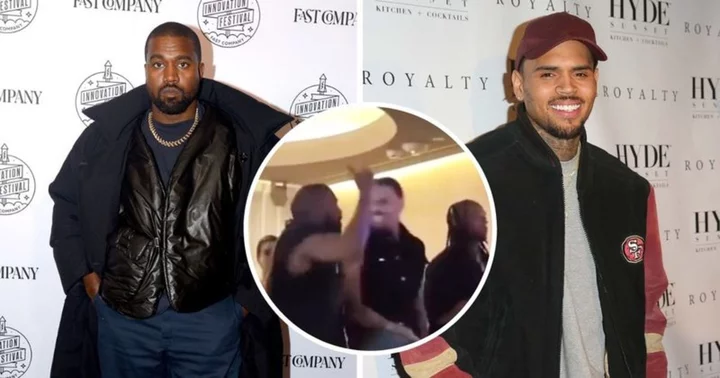 'How are there no consequences?' Outrage as clip of Kanye West and Chris Brown dancing to 'antisemitic' track surfaces online