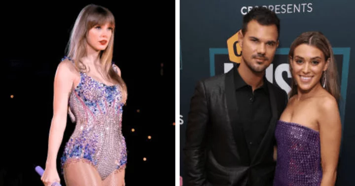 Taylor Swift, Taylor Lautner and his wife Taylor Dome Lautner recreate hilarious 'Spider-Man' meme on 'I Can See You' music video set