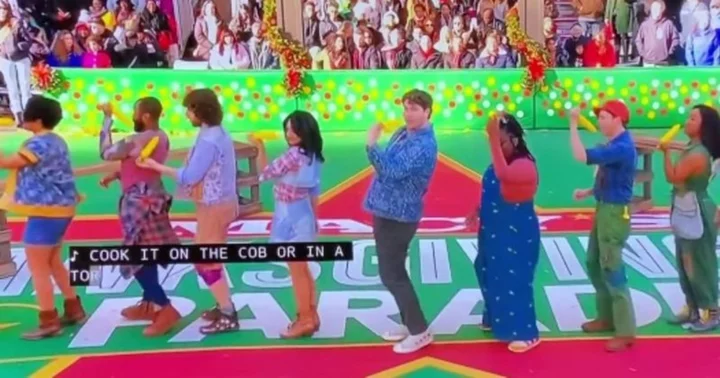 'This song is unhinged': Headscratching moment at Macy's Thanksgiving Parade as viewers baffled by 3-minute corn song