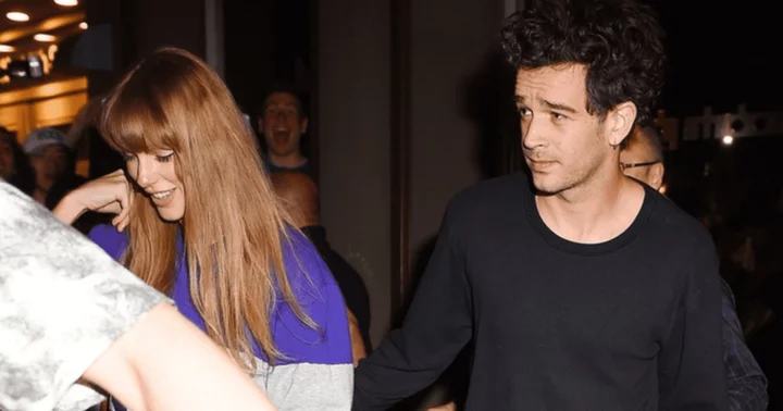 Taylor Swift looks smitten as she leaves New York recording studio with new beau Matty Healy