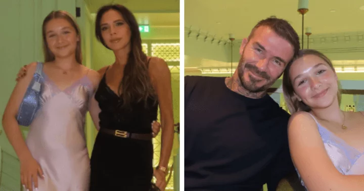 Victoria and David Beckham celebrate their daughter Harper's 12th birthday with a party at Prada Cafe