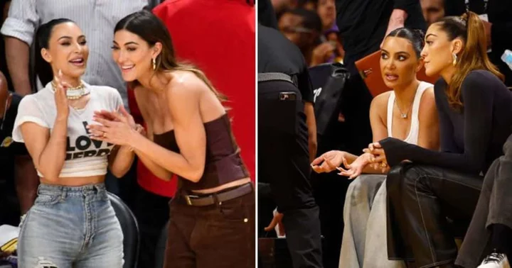 'Who is she here for?' Internet wonders who Kim Kardashian is 'dating' as she attends two Warriors-Lakers games in a row