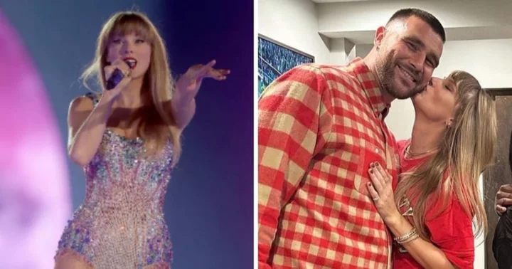 Taylor Swift news diary: Photo of pop star's cheek kiss with Travis Kelce goes viral as 'Cruel Summer' reaches top spot on Billboard Hot 100
