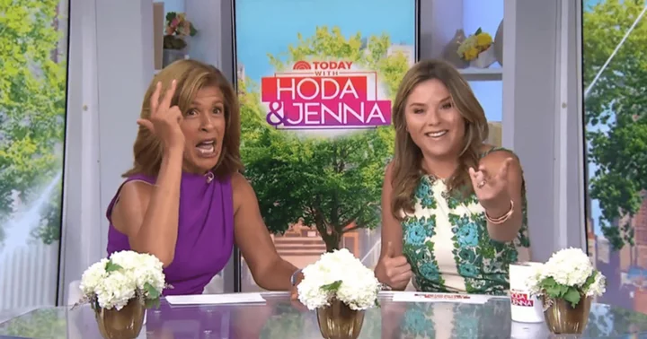 'Today' host Hoda Kotb shows off her toned figure in sleeveless dress as Jenna Bush Hager lauds her 'strong' arms