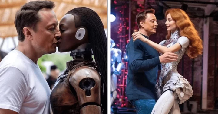 'Who is she?': Elon Musk's bizarre photo leaves Internet confused as it shows him kissing a robot