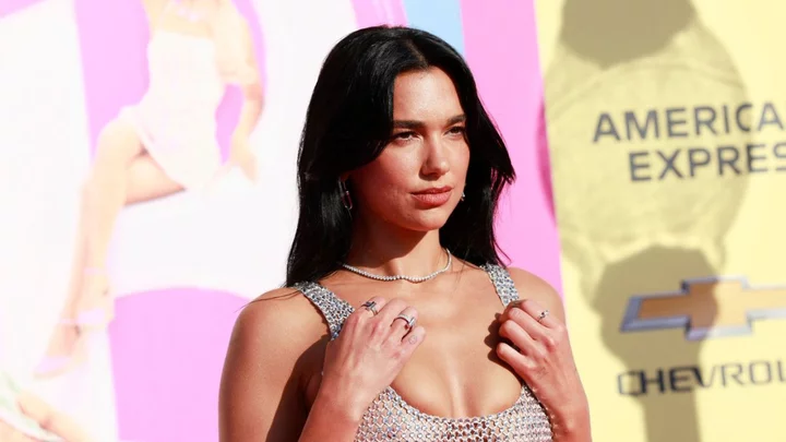Dua Lipa wore a chainmail dress to the Barbie premiere and not much else