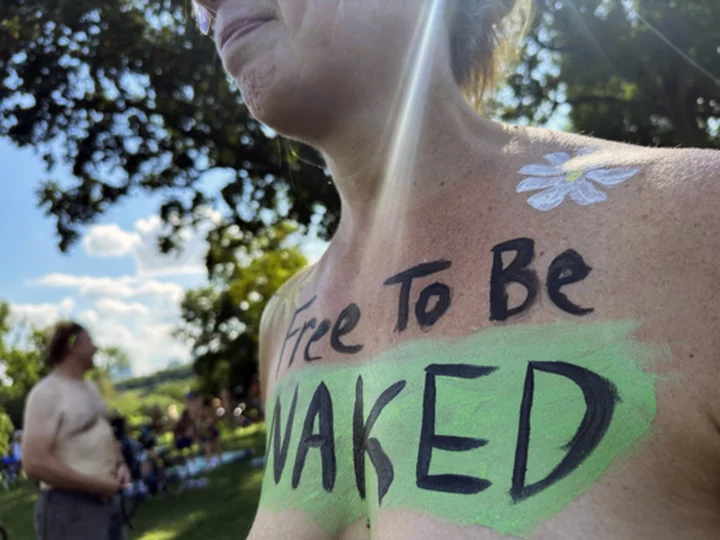 Riders in various states of undress cruise Philadelphia streets in 14th naked bike ride