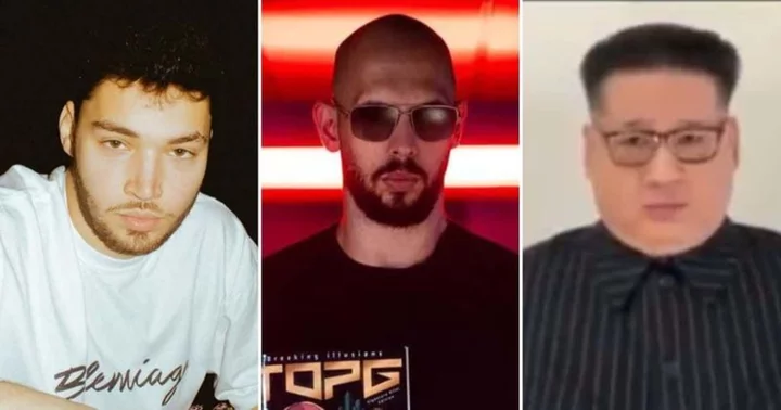 Adin Ross and Andrew Tate laugh hysterically after Kim Jong Un impersonator makes unexpected comments about his sister: 'Having mid-life crisis'