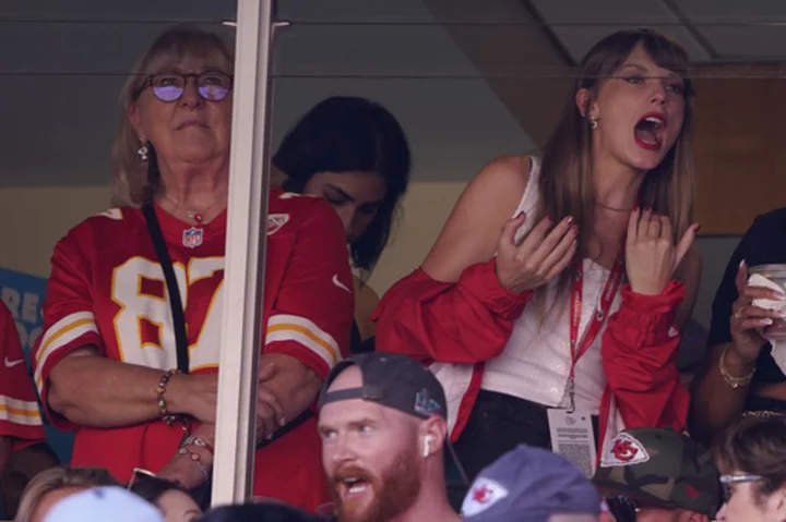 Taylor Swift is a fan and suddenly, so is everyone else. Travis Kelce jersey sales jump nearly 400%
