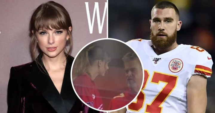 Taylor Swift's 'nervous' interaction with Travis Kelce's dad during Chiefs vs Broncos game melts fans' hearts