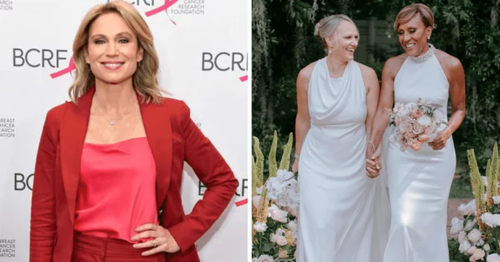 Ousted Amy Robach settles for sport-filled weekend after being snubbed from Robin Roberts’ wedding