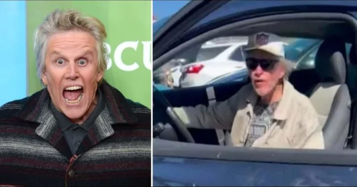 'Sir! You hit my car!': Woman pursues Gary Busey as he 'flees' after hitting her car in Malibu