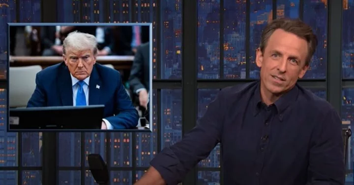 Seth Meyers likens Donald Trump to a 'blue-collar dad in a fancy restaurant' for clashing with judge during civil fraud trial