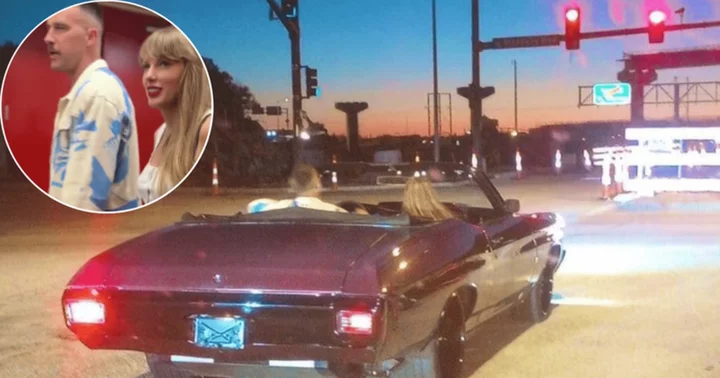Taylor Swift fans predict 'next album cover' as she leaves Arrowhead Stadium with Travis Kelce in open-top car