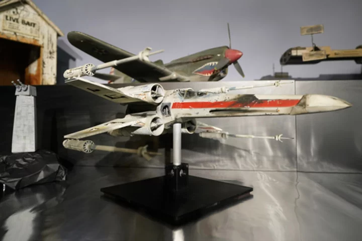 Miniature 'Star Wars' X-wing gets over $3 million at auction of Hollywood model-maker's collection