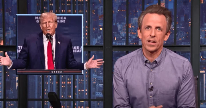 Seth Meyers trolls Trump as he rehashes his theory about windmills killing whales at South Carolina rally