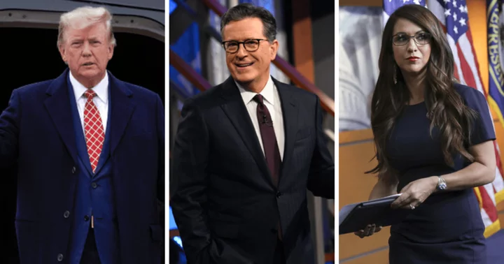 Stephen Colbert's monologue with gags about Donald Trump and Lauren Boebert is a hit among 'Late Show' fans