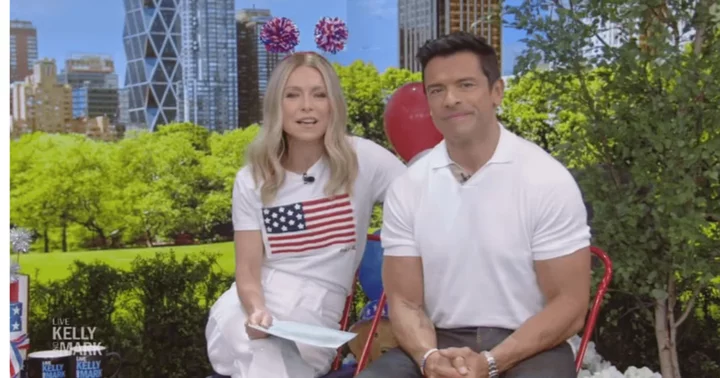 ‘Live’ host Kelly Ripa talks about ‘good luck’ with co-host Mark Consuelos after her on-air beauty blunder