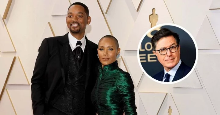Internet begs Jada Pinkett Smith 'to be quiet' as she calls Will Smith 'my dude' at 'The Late Show with Stephen Colbert'