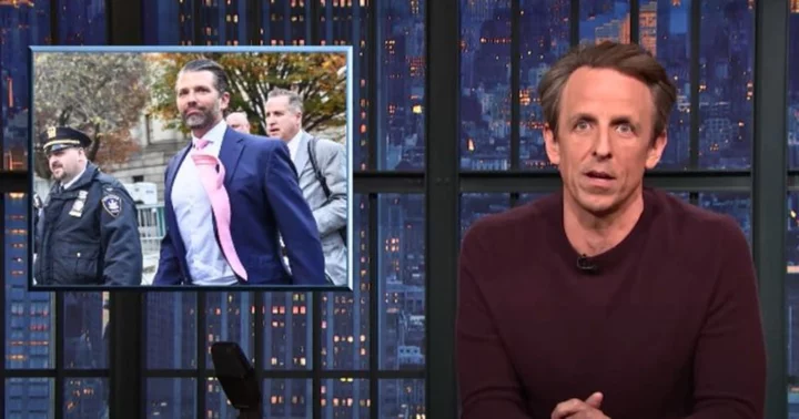 'There's no wriggling your way out of this': Seth Meyers highlights Don Trump Jr's dilemma in court