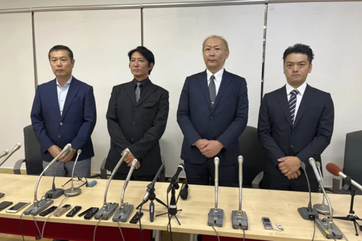 Men alleging abuse at Japanese talent agency are interviewed by company investigators
