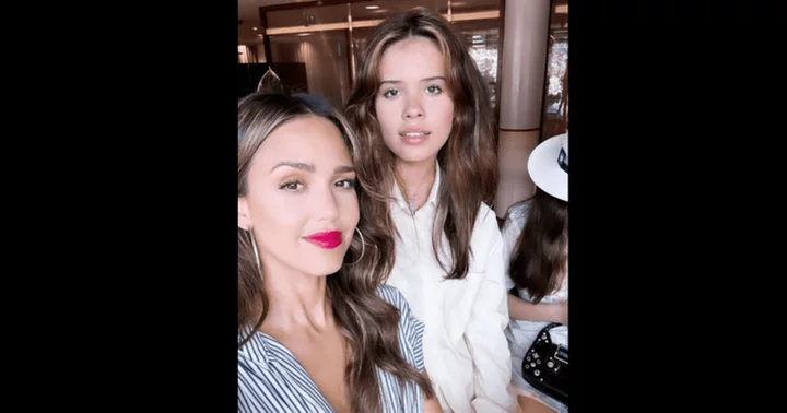 Jessica Alba and her lookalike daughter Honor, 15, look radiant while attending Roland-Garros in Paris