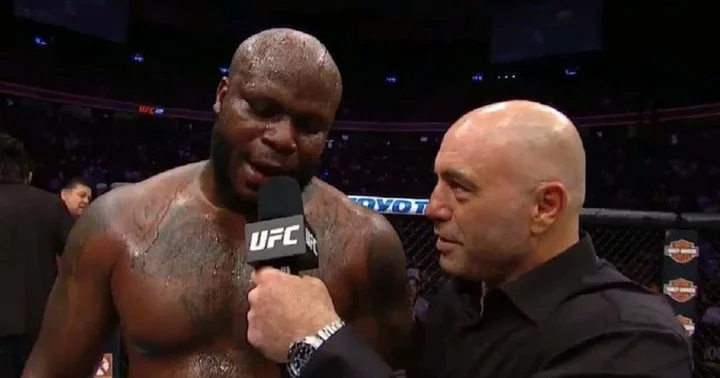 Joe Rogan reacts to Derrick Lewis' UFC 229 homage when he had 'hot b***s' moment, fans dub it 'funniest thing'