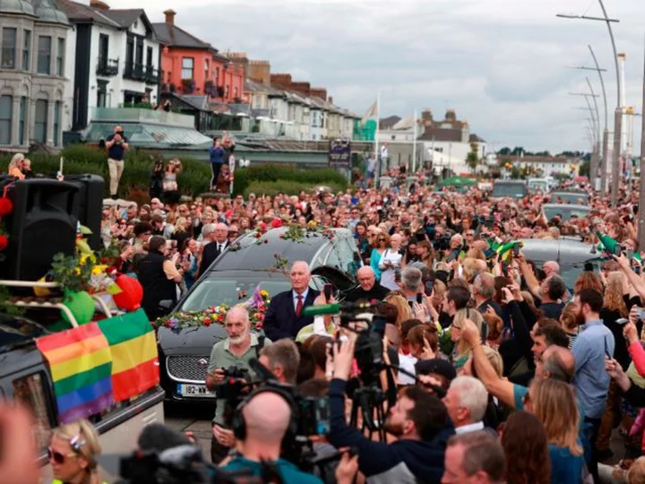 Hundreds gather to say goodbye to Sinéad O'Connor at funeral procession in Ireland